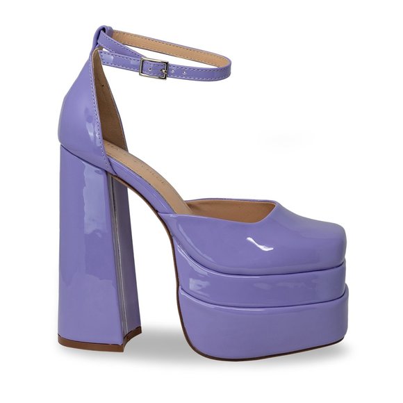 Chase + Chloe Shoes - Platform Chunky Heels for Women, with Block Heel and Ankle Strap Design